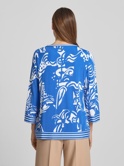 Marc Cain Regular Fit Bluse mit Schlüsselloch-Ausschnitt Royal 5