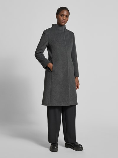 ICONS Cinzia Rocca Mantel mit Kaschmir-Anteil Mittelgrau Melange 4
