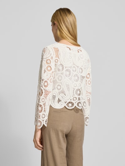 Betty Barclay Strickpullover mit geripptem Rundhalsausschnitt Offwhite 5