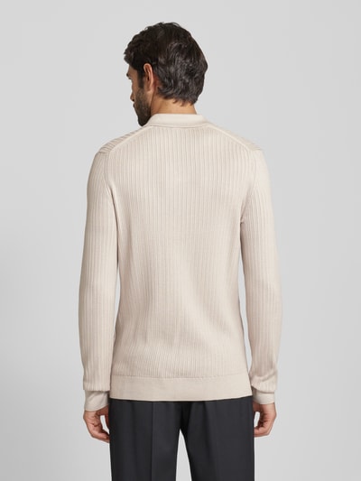 JOOP! Collection Strickpullover mit V-Ausschnitt Modell 'Sachar' Beige 5