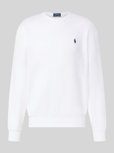 Produktfoto, Regular Fit Sweatshirt aus Baumwoll-Mix von Polo Ralph Lauren in Weiß, glatte Oberfläche, dezentes Markenlogo auf der Brust