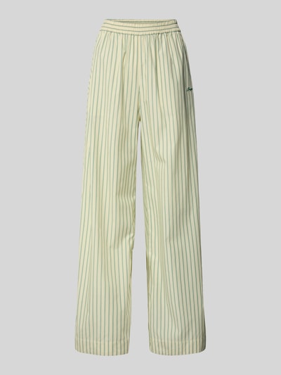 BOSS Orange Wide Leg Hose aus reiner Baumwolle Modell 'C_TIPLYN' Hellgruen 2