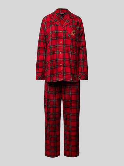 Lauren Ralph Lauren Pyjama mit Brusttasche Rot 1