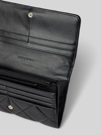 VALENTINO BAGS Portemonnaie mit Steppnähten Modell 'OCARINA' Black 3