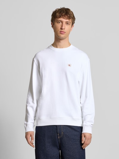 Calvin Klein Jeans Sweatshirt met labeldetail en ronde hals Wit - 4