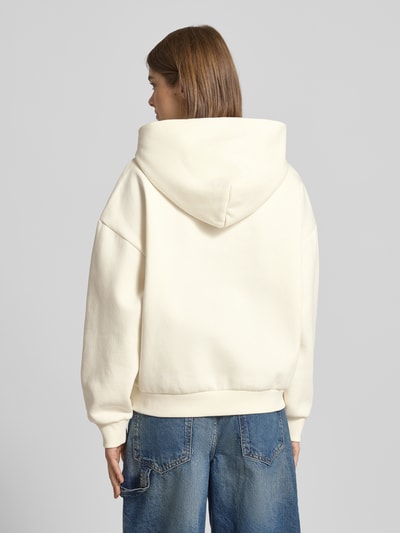Review Hoodie mit überschnittenen Schultern und Känguru-Tasche Offwhite 5