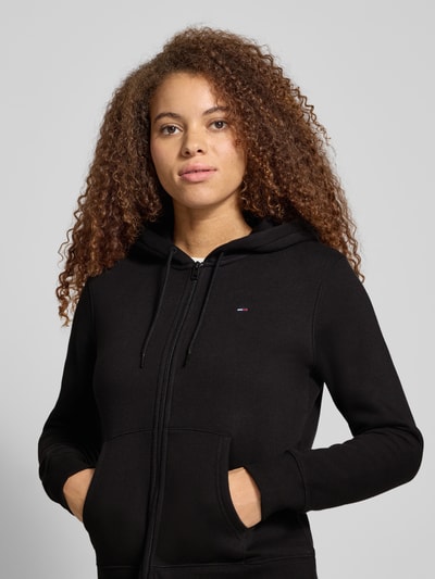 Tommy Jeans Regular Fit Sweatjacke aus Baumwoll-Mix Black 3