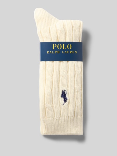Polo Ralph Lauren Skarpety z wyhaftowanym logo Złamany biały 3