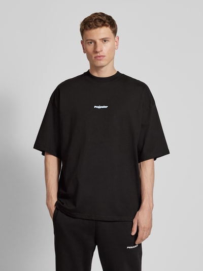 Pegador Oversized T-Shirt mit Label-Print Modell 'HUSSEY' Black 4