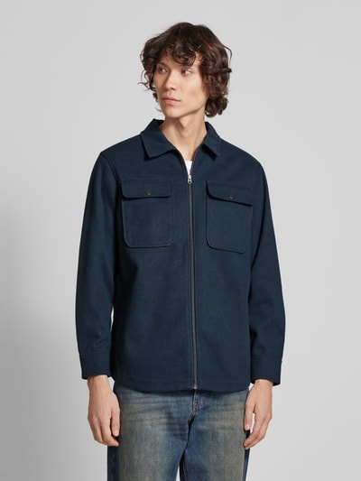 G-Star Raw Hemdjacke mit Kentkragen Dunkelblau 4