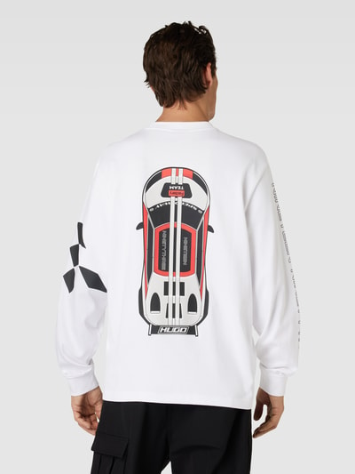 HUGO Sweatshirt met motiefprint, model 'Dasino' Wit - 5