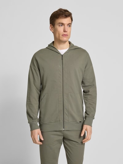 Hanro Sweatjacke mit Kapuze Khaki 4