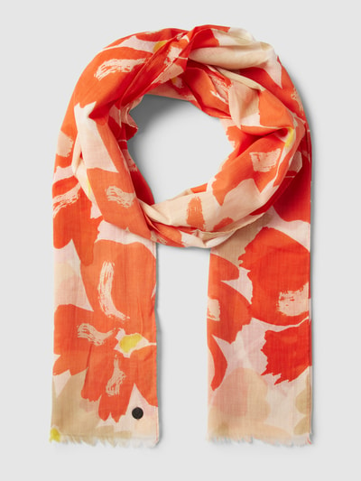 Fraas Schal mit floralem Allover-Muster Modell 'Flower' Orange 2