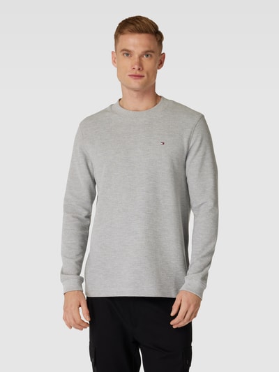 Tommy Hilfiger Sweatshirt met structuurmotief Zilver gemêleerd - 4