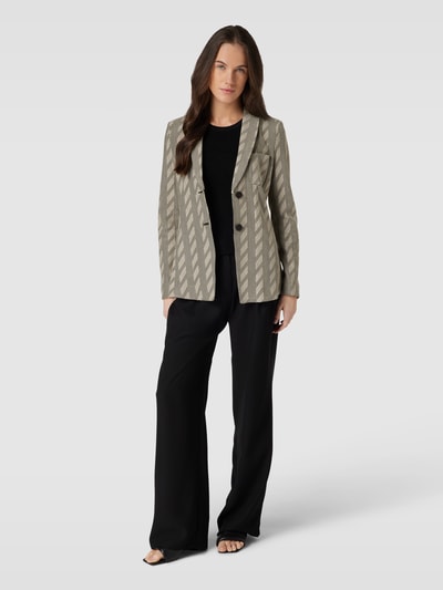 Emporio Armani Blazer mit Allover-Muster Beige 1