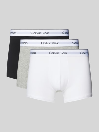 Calvin Klein Underwear Trunks mit Label-Bund im 3er-Pack Hellgrau 1