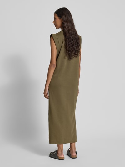 Pieces Loose Fit Sweatkleid aus Baumwoll-Mix Modell 'CHILLI SUMMER' Oliv 5