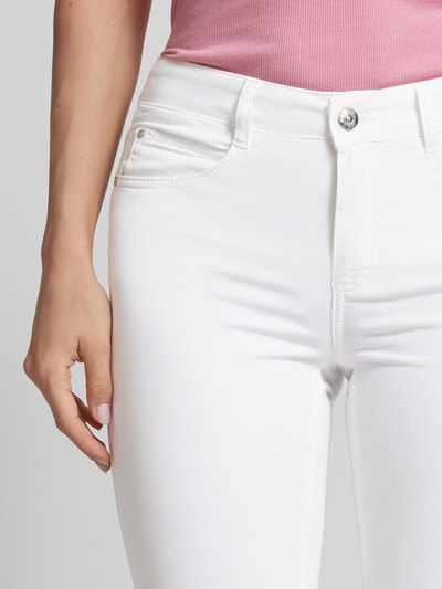 Oui Slim Fit Jeans mit verkürztem Schnitt Weiss 3