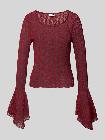 Noisy May Longsleeve in semitransparentem Design Modell 'FRANCIE' Bordeaux 2