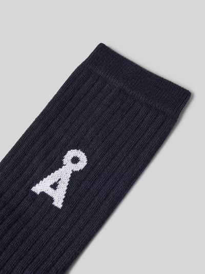 Armedangels Socken mit Logo-Detail Modell 'SAAMUS' Dunkelblau 2