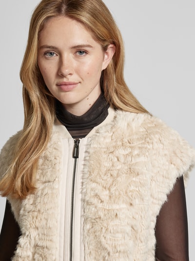 Marc Cain Gilet met tweewegritssluiting Zand - 3