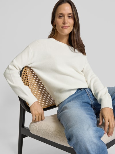 Christian Berg Woman Strickpullover mit Rundhalsausschnitt Offwhite 3