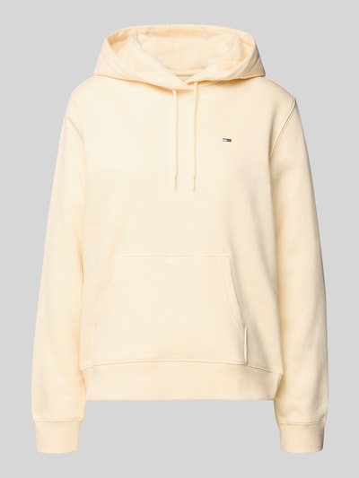 Produktfoto, Regular Fit Hoodie aus Baumwoll-Mix von Tommy Jeans, efekt: jednolity kolor, kieszeń kangurka, wyhaftowane logo, mieszanka bawełny