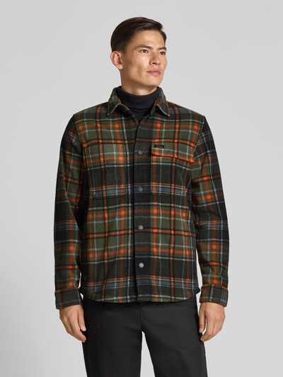 camel active Regular Fit Hemdjacke mit Logo-Applikation Oliv 4