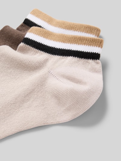 BOSS Sneakersokken van katoenmix in een set van 2 paar Offwhite - 2