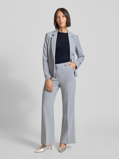 BOSS Sweter o kroju regular fit z czystej żywej wełny model 'FARBELLA' Granatowy 1