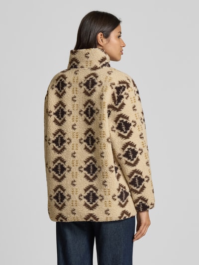 B.Young Fleecepullover met opstaande kraag, model 'Cillan Pile Jacket' Beige gemêleerd - 5