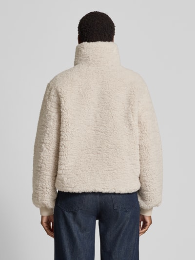 Marc O'Polo Boxy fit jack van teddybont met klepzakken Offwhite - 5