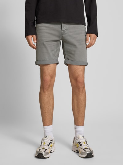 Jack & Jones Korte regular fit jeans in 5-pocketmodel, model 'RICK' Lichtgrijs - 4