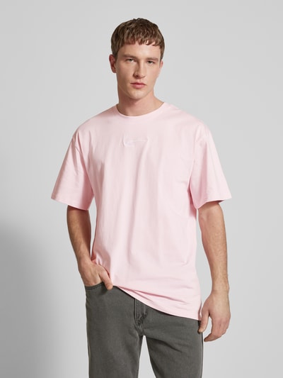 KARL KANI T-Shirt mit Label-Stitching Pink 4