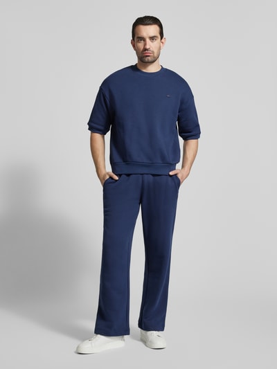 Lacoste Relaxed Fit Sweatshirt aus reiner Baumwolle Marine 1