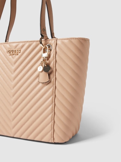 Guess Handtas met doorgestikte naden, model 'NOELLE' Camel - 3