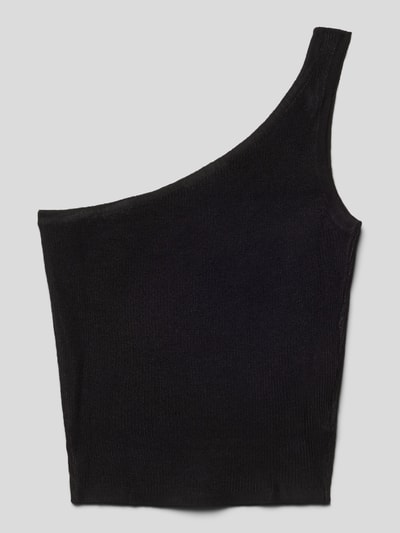 Mango Trägertop mit One-Shoulder-Träger Black 3