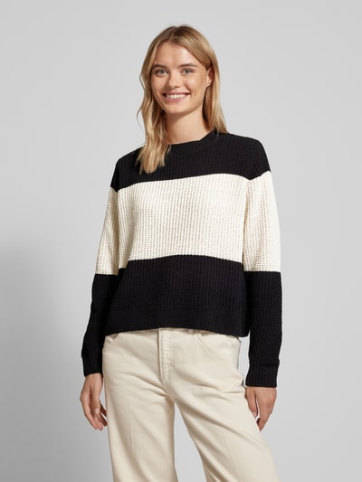 Vero Moda Sweter z okrągłym dekoltem model ‘AGATE’ Czarny 4