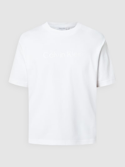 CK Calvin Klein T-shirt o kroju comfort fit z bawełny Biały 2