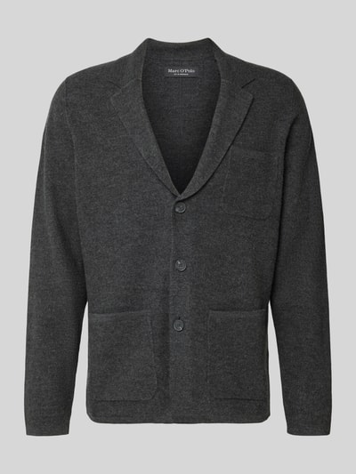 Marc O'Polo Regular fit wollen colbert met reverskraag Donkergrijs - 2