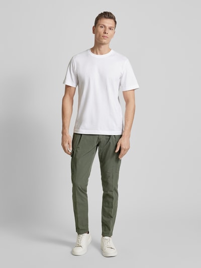 g1920 Tapered Fit Cargohose mit Bundfalten Modell 'TRAIANO' Oliv 1