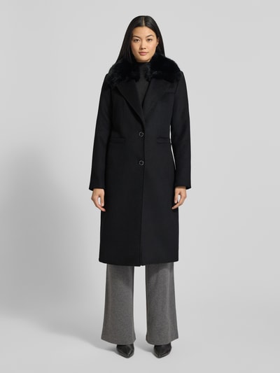 GUESS Regular fit mantel met wolgehalte model 'Karole' Zwart - 4