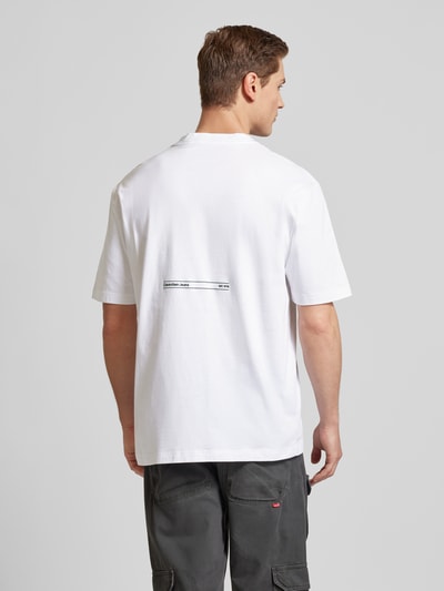 Calvin Klein Jeans T-Shirt mit Label-Print Weiss 5