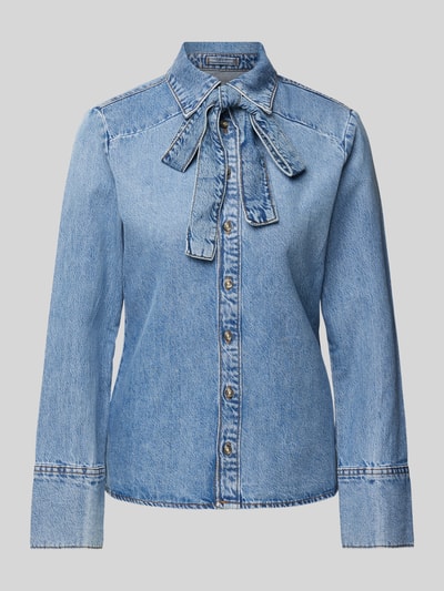 Mango Hemdbluse in Denim-Optik Modell 'LANA' Jeansblau 2