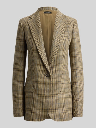 Lauren Ralph Lauren Długi longblazer o kroju regular fit z czystego lnu Beżowy 2