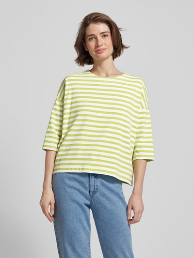 OPUS Oversized T-shirt met 3/4-mouwen Lichtgroen - 4