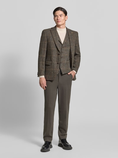 Carl Gross Weste aus Schurwolle mit Brustleistentasche Modell 'Warner' Dunkelgruen 1