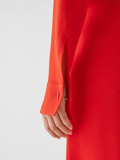 Victoria Beckham Maxikleid mit Umlegekragen Rot 3