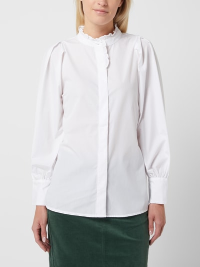 Fransa Bluzka z dodatkiem bawełny model ‘Hallie’ Biały 4