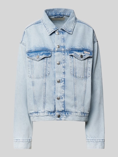 Calvin Klein Jeans Jeansjacke mit Brustpattentaschen Hellblau 2